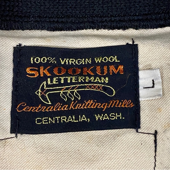 Skookum letterman knit jacket Large - Picture 9 of 9